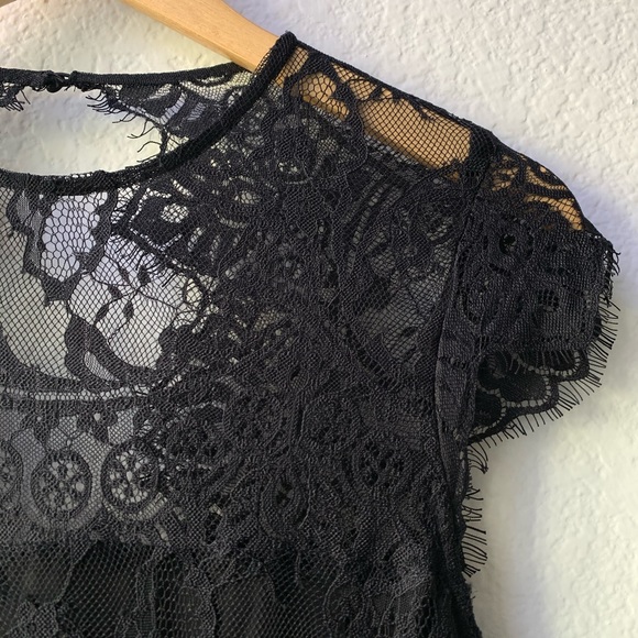 NWT BB Dakota Rhianna Black Lace Mini Dress - Picture 5 of 8